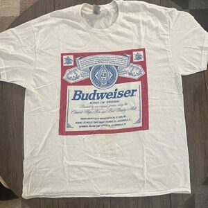 White Budweiser Graphic Tee